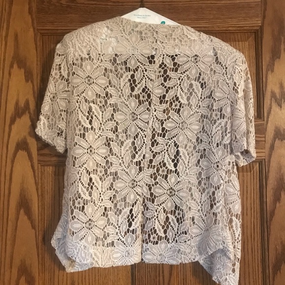 Elegant Beige Lace Dress with Jacket - Picture 7 of 9